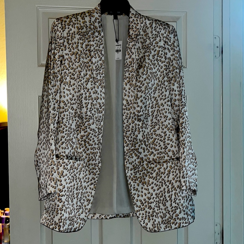 Leopard print blazer by Express